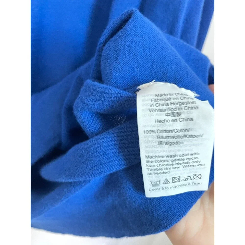 J.Crew Cobalt Blue Long Sleeve Lightweight Cotton long sleeve Sweater XL